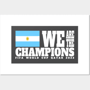 Fifa World Cup Qatar 2022 Champions - Argentina - Dark Color Edition Posters and Art